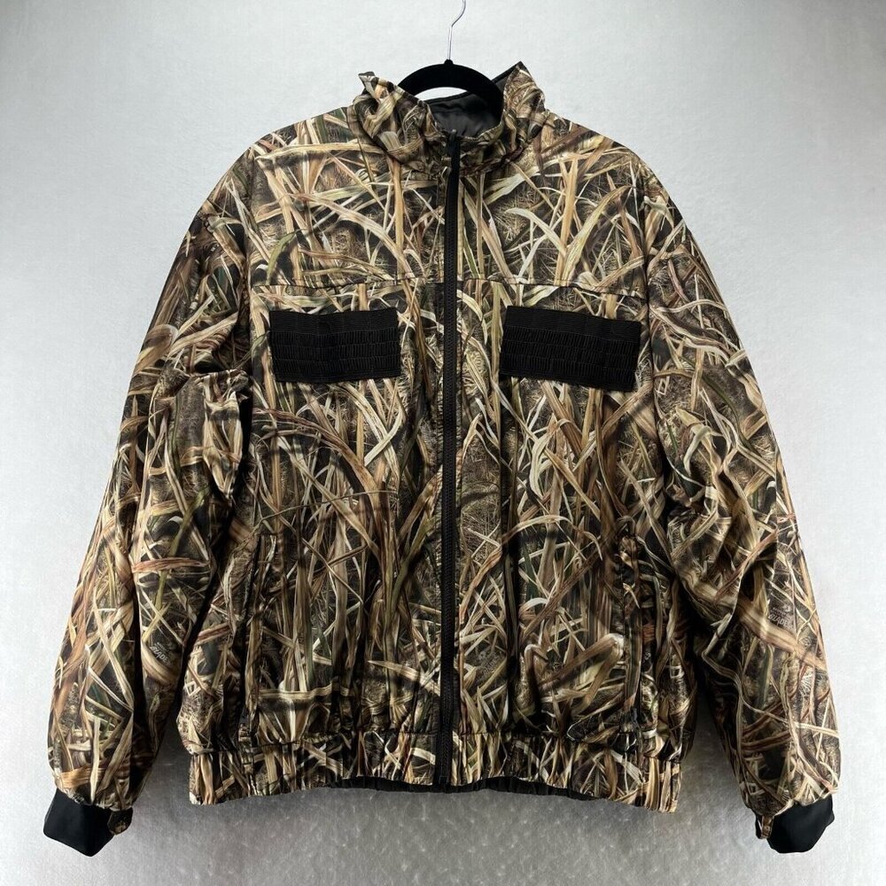Red Head Jacket Mens XL Mossy Oak Camo Reversible Bomber Full Zip Hunting Brown